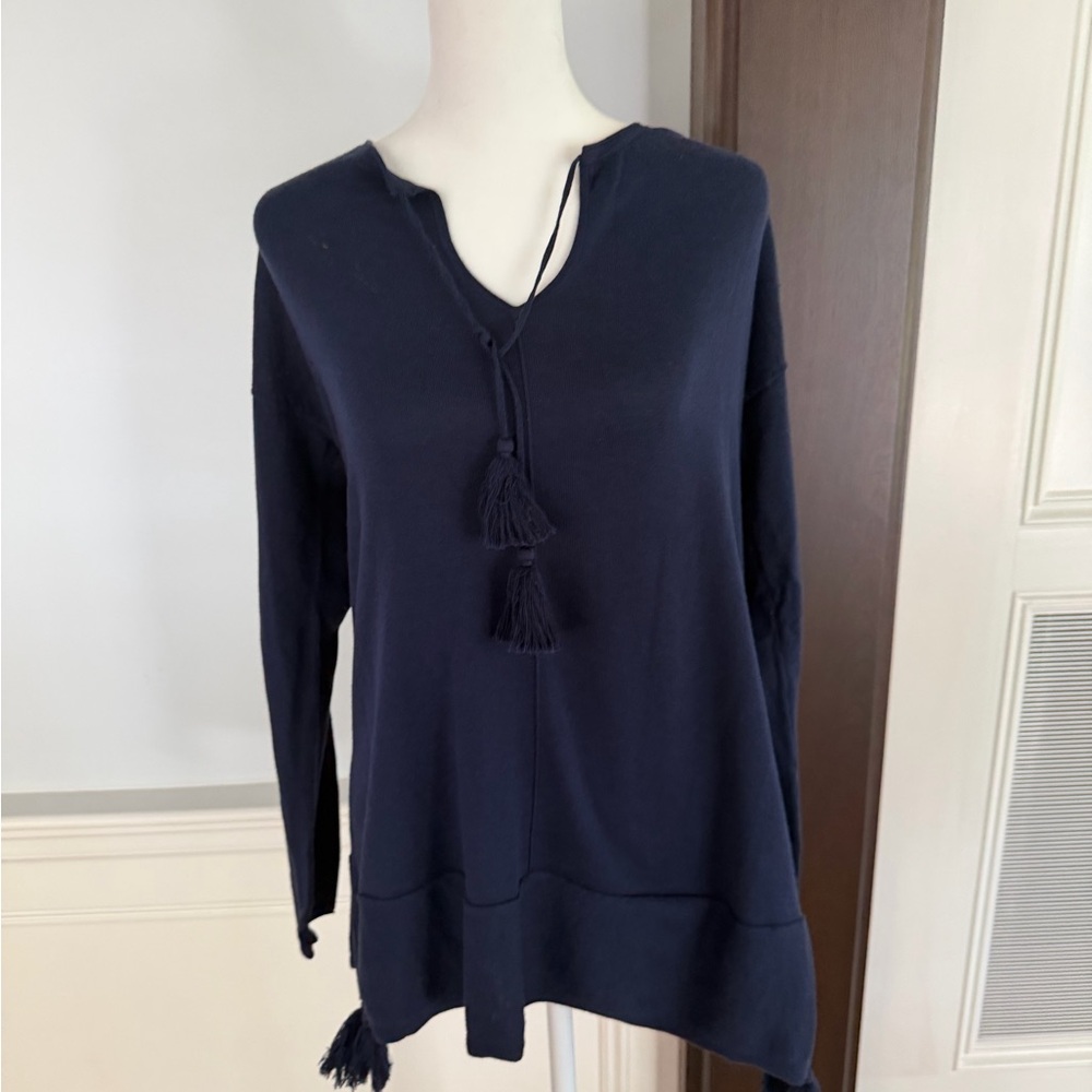 Lily Pulitzer Navy Blue Women's sweater with  Tassels